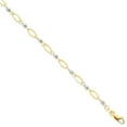 thumbnail image 2 of 14k Yellow and White Gold Two-Tone Fancy Mirror Bead Bracelet Length 7.5 Inch, 2 of 3