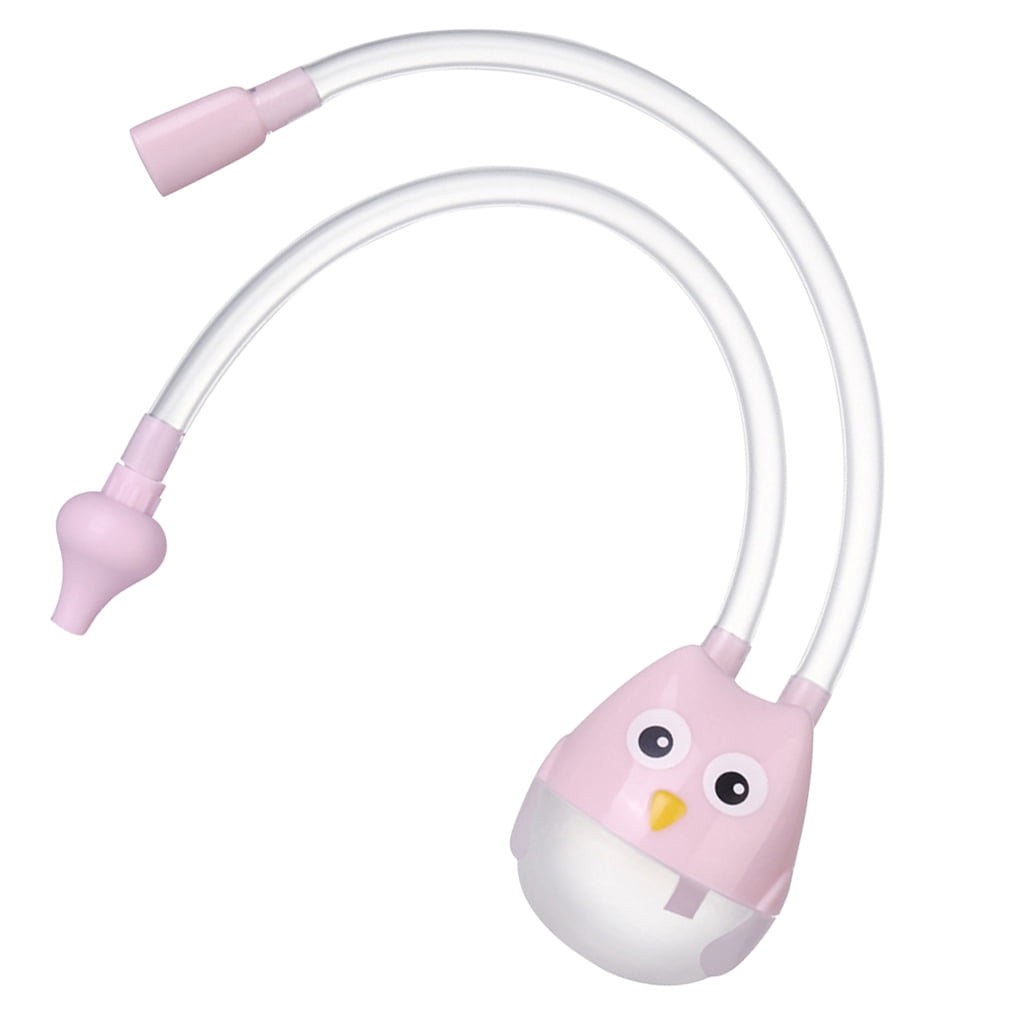 Baby Nose Sucker Silicone Plastic Baby Nasal Suction Aspirator Portable Nose Suction Aspirator, Pink