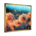 thumbnail image 2 of Designart "Delicate Dreamscapes of Dandelion I" Floral Framed Wall Art Decor - Traditional Orange Dandelion Bedroom Framed Canvas Wall Art, 2 of 6