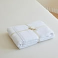 thumbnail image 7 of Simple&Opulence 100% Washed Linen Duvet Cover Set Queen 88"x92" - 3 Pieces Soft Farmhouse Comforter Cover Set Double Embroidered with Button Closure - 1 Duvet Cover and 2 Pillowshams (White, Queen), 7 of 7