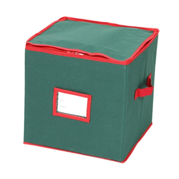 Contenedor para bolas de árbol de Navidad, Organizador para colgar bolas de Navidad con verde