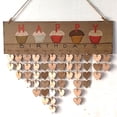 thumbnail image 1 of Wood Birthday Reminder Board Birch Ply Plaque Sign Family DIY Calendar, 1 of 6