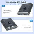 thumbnail image 3 of Aluminum USB Switcher 2 Computers Share 1 USB Device for Printer Keyboard Scanner Mouse with 1 USB3.0 Cable, 3 of 9