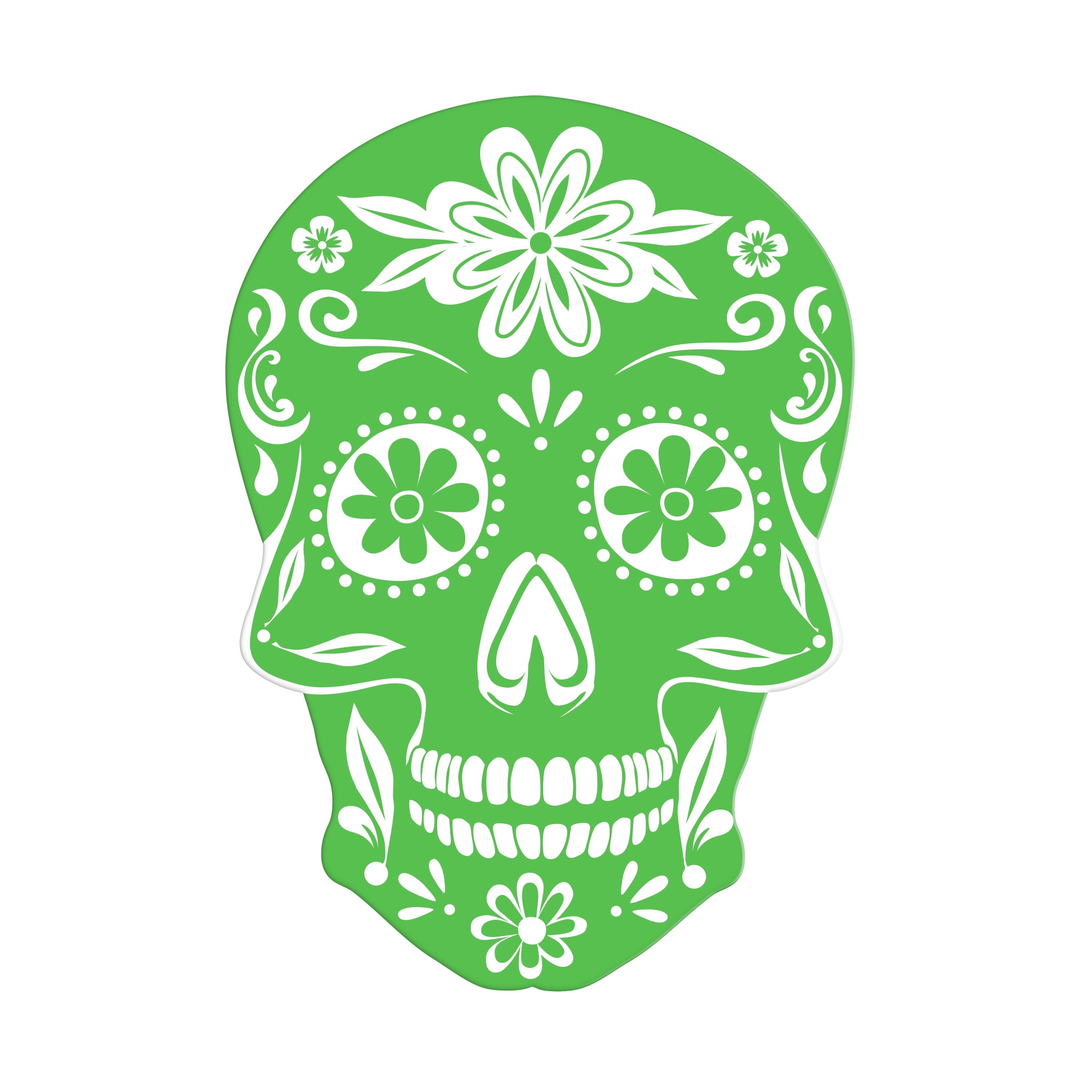 Paper Skull Cutouts Decoration, Multicolor, 12 Pieces, Halloween by Way To Celebrate