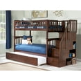 thumbnail image 3 of Columbia Staircase Bunk Bed Twin over Twin with Twin Size Urban Trundle Bed in Walnut, 3 of 6