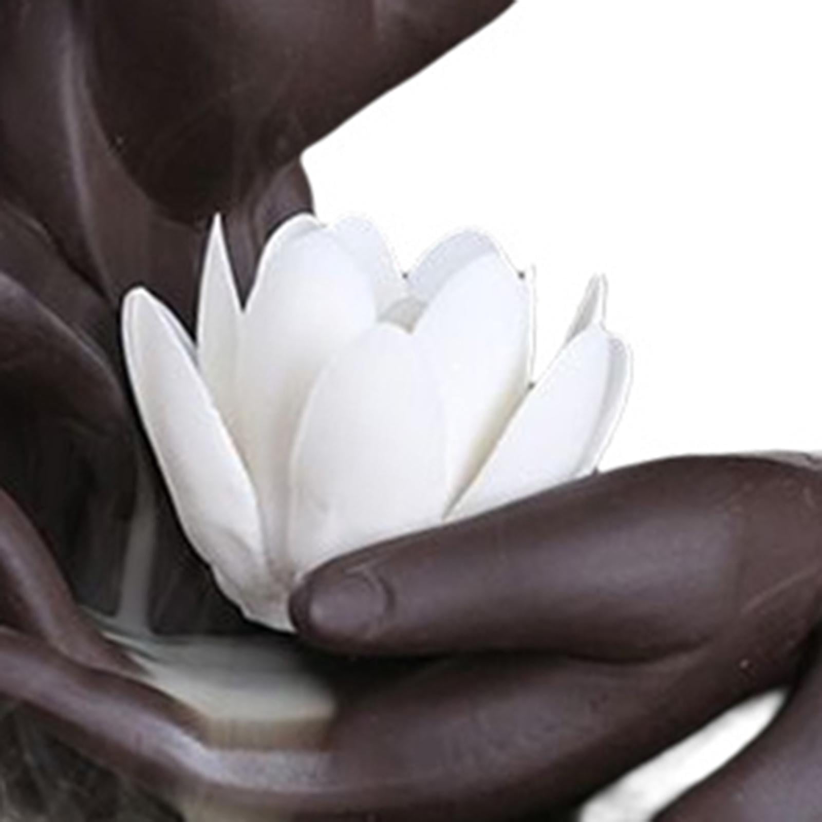 WLPZXP Backflow Incense Burner Holder Bergamot Lotus Aroma Tower Sandalwood Cone Censer white