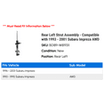 thumbnail image 2 of Rear Left Strut Assembly - Compatible with 1993 - 2001 Subaru Impreza AWD 1994 1995 1996 1997 1998 1999 2000, 2 of 2