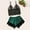 Green, variant on Satin Pajamas Women Set- Halter Camisole Lace Nightdress Sexy Underwear Sleepwear 2PC