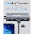 thumbnail image 3 of ABLEWE HUB USB C, 8 en 1 Adaptador USB C a hdmi 4K,USB 3.0 3 Puertos,Lector Tarjetas SD/TF,Puerto Gi, 3 of 6