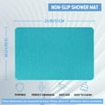 thumbnail image 2 of Non-Slip Bathtub Mat, Anti Slip Shower Mat, Fast Drying , Foot Scrubber Mat, Anti Slip Mat for Tub, Floor, Bathroom, Kitchen, Home, Hotel (Turquoise Blue 24"×16"), 2 of 5