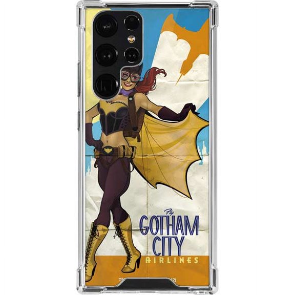 Skinit DC Comics Batgirl- Fly Gotham City Airlines Galaxy S22 Ultra Clear Case