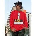 thumbnail image 3 of Old Glory Mens Santa Claus Costume Long Sleeve Sweatshirt, 3 of 6