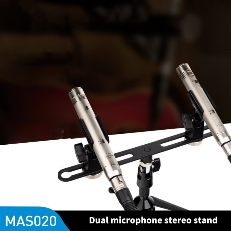 Professional Double Mic Arm Stand Adjustable Angles for Audios Recording Devices