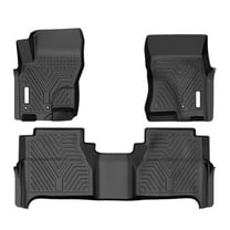 RVNI TPE Rubber Front and Rear 3-Piece for 2008-2021 Nissan Frontier Crew Cab Black Floor Mats Set, All-Weather Protection