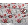 thumbnail image 2 of Soimoi Gray Rayon Fabric Leaves,Pomegranate & Floral Fabric Prints by Yard 56 Inch Wide, 2 of 3