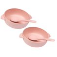 thumbnail image 1 of Oleegame 2PC Stainless Steel Cutlery Set 2Pcs/Set Baby Feeding Food Wheats Handled Bowl Spoon Training Tableware Pink, 1 of 8
