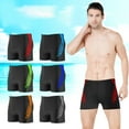 thumbnail image 5 of Men's swimming trunks beach shorts swim boxer trunks with drawstring lined, 5 of 6