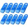 10 Uds. Clip de lona para tienda de campaña, hebilla de Clip para toldo, abrazaderas para lona de cuerda de viento (azul)