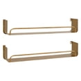thumbnail image 2 of Aspire Home Accents 7326 Syler Modern Wall Shelf, Brown - Set of 2, 2 of 6