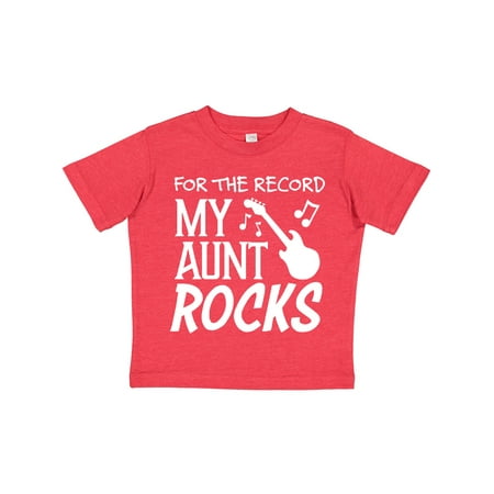 

Inktastic For the Record My Aunt Rocks Gift Toddler Boy or Toddler Girl T-Shirt
