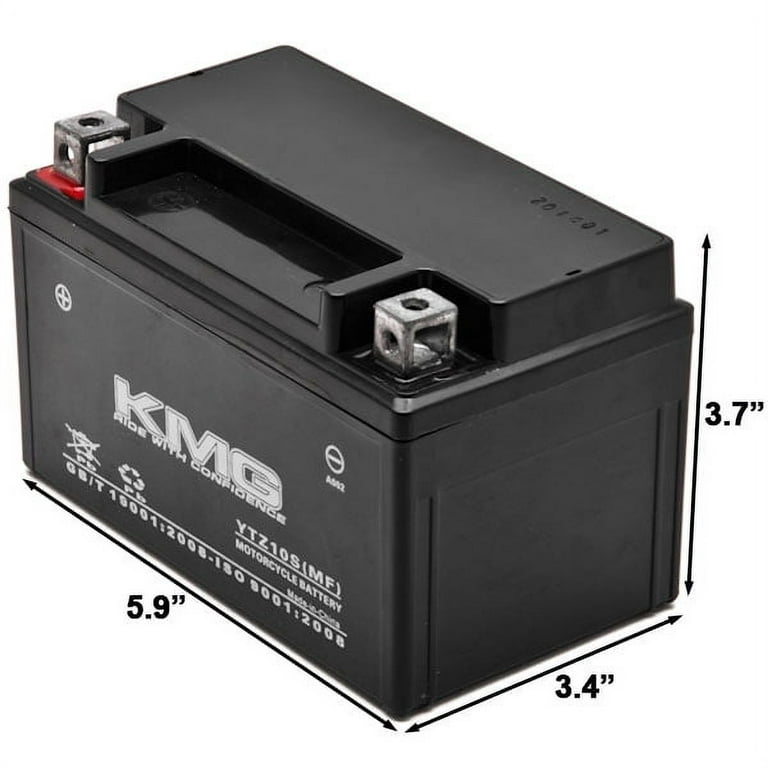 KMG YTZ10S Sealed Maintenance Free Battery High Performance 12V
