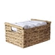 thumbnail image 1 of Cesta de mimbre BSTNASI con forma de jacinto de agua rectangular grande, 1 of 6