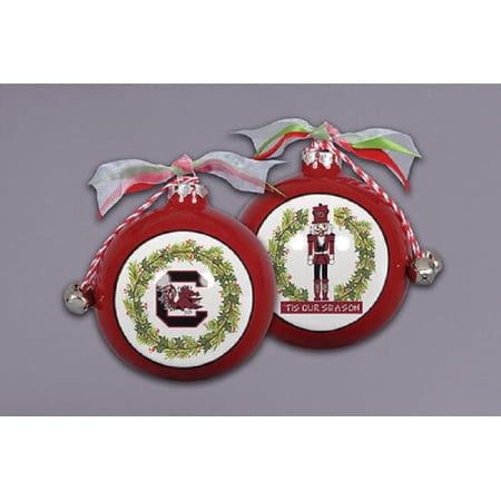 Magnolia Lane South Carolina Nutcracker Ornament with Ribbon, 3.5-inch Diameter, Bells and Gift Box, Home, Home D√©cor