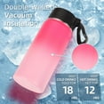 thumbnail image 3 of WarmH 16 OZ Kids Water Bottle Bulk 4 Pack,Insulated Sports Bottles with Straw Lid,Stainless Steel Bottle with Handle Keep Cold & Hot,Double Wall Vacuum Cups for School,Girls(Peach, 4), 3 of 13