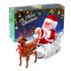 thumbnail image 3 of Bearachild Carro eléctrico de ciervos de Papá Noel Papá Noel de Navidad en juguetes de trineo Decoraciones navideñas con música Adornos de estatuillas Kits de decoración para fiestas Bearachild HA037730-00, 3 of 6