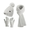 thumbnail image 1 of New In Stock Adult Children 6 Color Women's Knitted Hat Scarf Touch Screen Gloves, 1 of 2