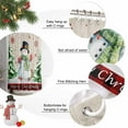 thumbnail image 4 of Christmas Snowman Shower Curtain, 66" x 72", Winter Xmas Pine Tree Snow Linen Red Plais Waterproof Bathroom Curtain Washable Shower Curtain Set with 12 Hooks, 4 of 6