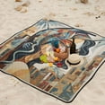 thumbnail image 5 of Women in Brown Beach Blanket Outdoor Picnic Blanket 78"x 78" Waterproof Foldable for Beach Camping Travel Hiking Grass Lawn Park, 5 of 5