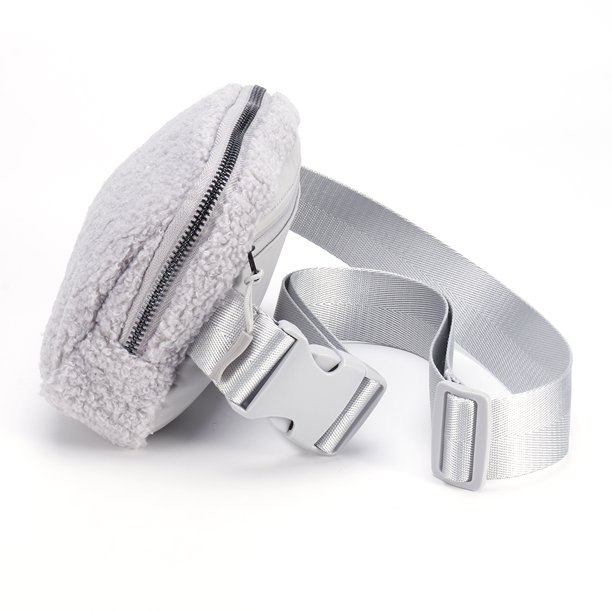 Bolsa de pecho de felpa de mensajero de cintura informal Color sólido para viajes (gris claro) Ehuebsd Para Estrenar