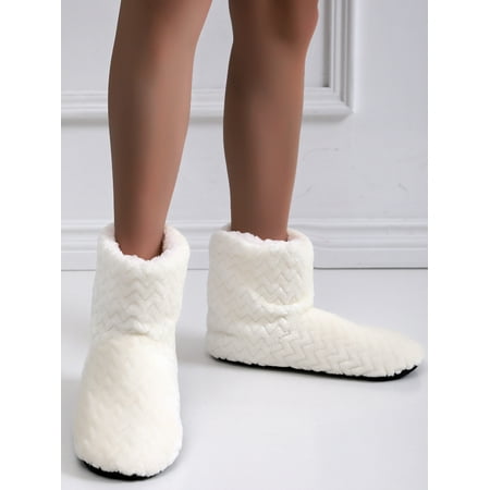 

SIMANLAN Women Comfort Warm Slipper Boots Soft Memory Foam Ankle Booties House Pull on Shoes