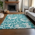 thumbnail image 6 of Addison Rugs Mayfield Washable Transitional Floral Teal Rectangle Rug, 8' x 10', 6 of 6