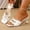White, variant on Womens Heeled Sandals Open Square Toe Kitten Heels Sandals Slip on Bow Mules Heels Comfortable Dress Shoes for Party Wedding White 7(39)