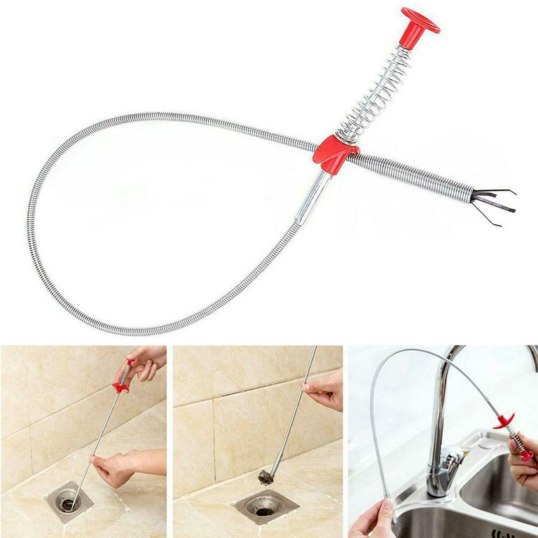 Cheers.US Flexible Grabber Pickup Tool, Extra Long Retractable Claw  Retriever Stick, Snake & Cable Aid, Use to Grab Trash & a Drain Auger to  Unclog Hair from Drains, Sink, Toilet & Clean