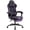 Purple+Black + Leather, variant on YINGYUE Ergonomic Gaming Chair with Footrest & Massage Lumbar Support, Height Adjustable 3D Linkage Armrest Swivel Computer Chair 300lb Max, Black Purple