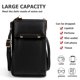 thumbnail image 4 of Bolsos cruzados pequeños para mujer, bolsos de cuero para teléfono móvil, cartera con cremallera, negro, 4 of 5