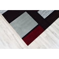 thumbnail image 5 of Premium 3D Hand Carved Thick Modern Contemporary Abstract Rug Design 3995 Burgundy Brown 2'7''x4', 5 of 11
