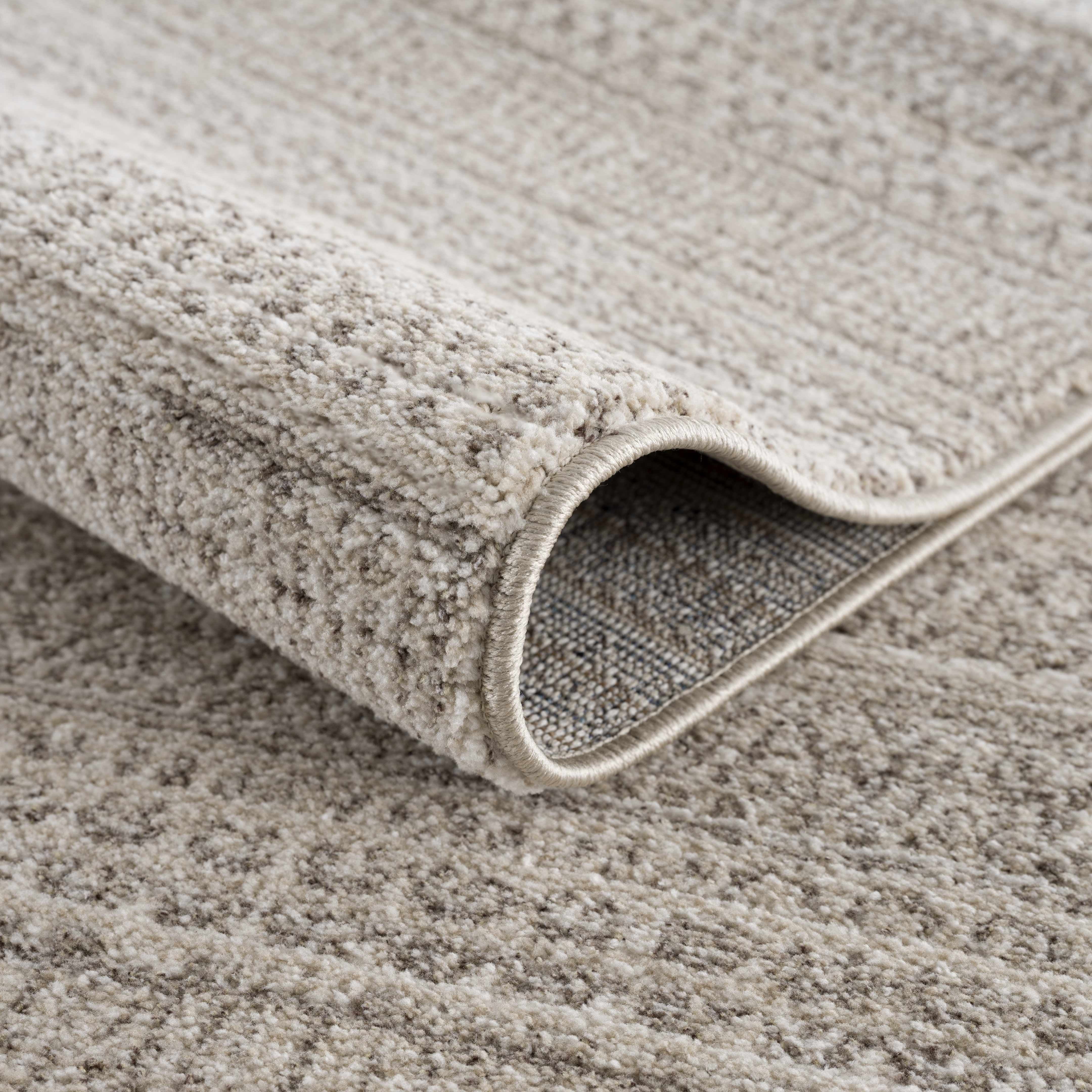 Hauteloom Casablanca Collection Living Room Bedroom Area Rug - Cozy Moroccan Farmhouse Carpet - Brown, Beige - 6'7" x 9'