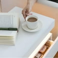 thumbnail image 6 of Algherohein Bedroom LED Wood Nightstand Set of 2 with 2 Drawers,Side Tables for Living Room,White, 6 of 6