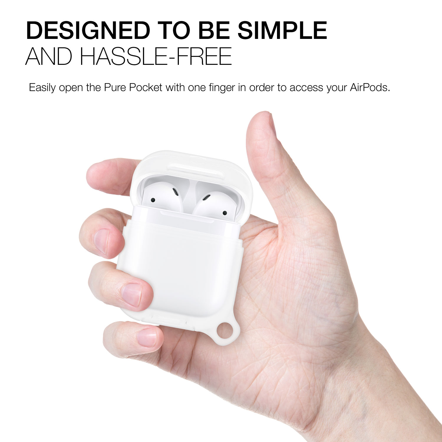 AirPods Case, Patchworks Pure Pocket in Clear For Air Pod Premium Quality Water and dust proof Shock Resistant Protection Travel Case for Apple AirPods