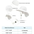 thumbnail image 3 of Baby Sun Hat Toddler Kids Boys Girls Wide Brim Beach Hats with Sunglasses UPF 50+ Plain Caps with Neck Flap, 3 of 7