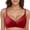 Red, variant on Jelly Glue Soft Support Three Letter Underwear Women's Fashion High Looking Fixed Cup Steel Ring U Shaped Back Bra Womens Padded Bras Women's Push up Bras Woman's Bras Small Bra Comfort Lift