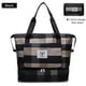 thumbnail image 1 of Bolsas De Viaje Bolso de viaje para equipaje a cuadros, separación húmeda y seca, Bolso de lona plegable grande (negro), 1 of 6