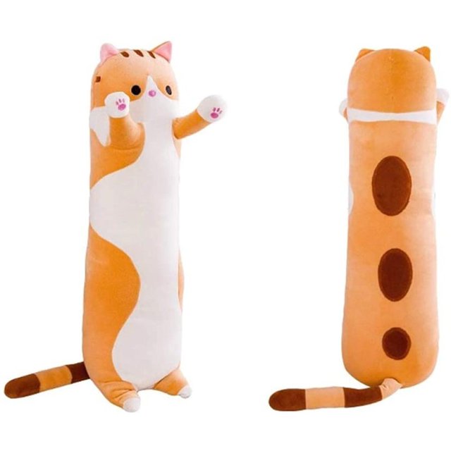 Juguetes de peluche gatos almohada gatito lindo juguete de peluche agradable para la piel no tóxico elástico puede ser un juguete de peluche almohada