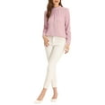 thumbnail image 2 of BLUSA DE CHIFFON CON CUELLO ALTO INSPIRADA EN CHIC OTOÑO INVIERNO PARA MUJERES, CAMISA DE MANGA LARGA DE NEGOCIOS CASUAL TALLA XL ROSA, 2 of 6
