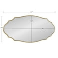 thumbnail image 6 of Kate and Laurel Leanna Modern Scalloped Wall Mirror, 20 x 42, Gold, Glam Oval Mirror for Wall, 6 of 8