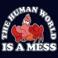 thumbnail image 2 of Men's The Little Mermaid Sebastian Mess Graphic Tee Navy Blue Large, 2 of 5